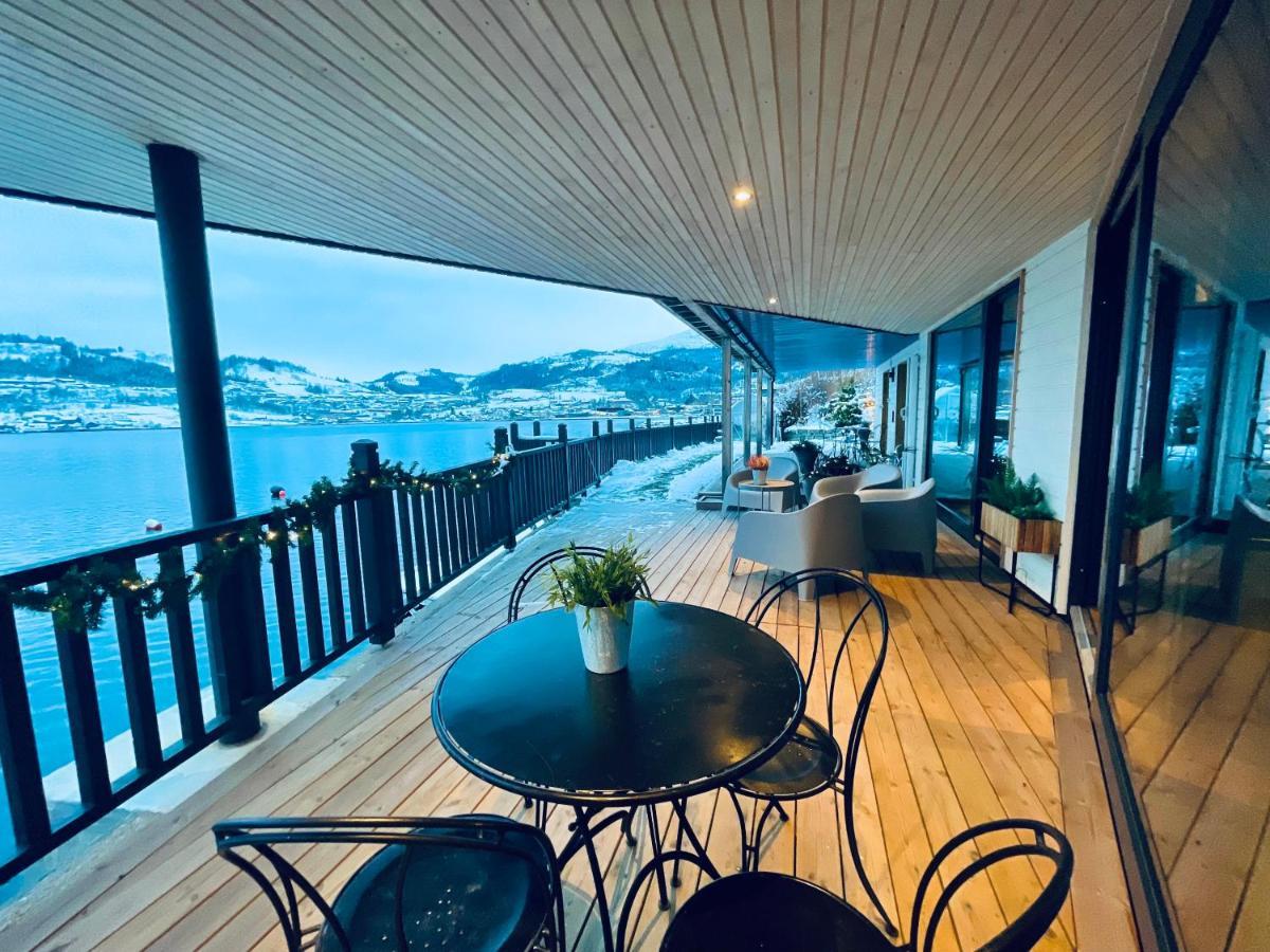 Panoramaresort In Hardangerfjorden Leilighet I Sjokanten Ved Hardangerfjorden For 7 Personer Boat , Sauna,Kajak, Sup For Rent Øystese Εξωτερικό φωτογραφία